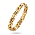 Şık ve Dayanıklı 316L Çelik Gold Erkek Bileklik 7mm