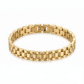 Erkekler İçin 316L Çelik Gold Renk Bileklik - 7mm Kalınlık