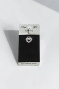VORA HOUSE heart-shaped belly button piercing made of 316L surgical steel with sparkling zircon stones